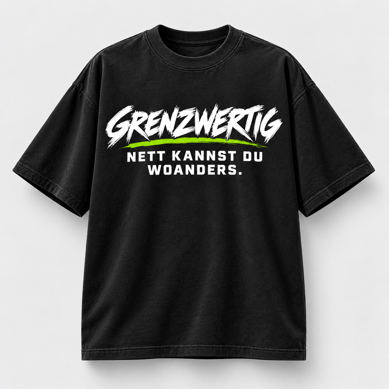 Shirt-Mockup: Nett kannst du woanders.
